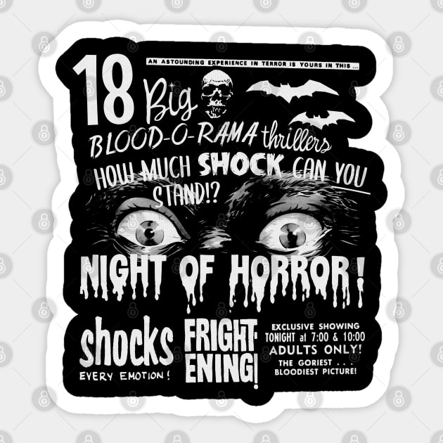 Night of Horror! Sticker by UnlovelyFrankenstein